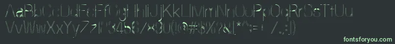 60sstripe-fontti – vihreät fontit mustalla taustalla