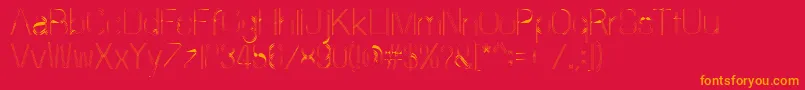 60sstripe Font – Orange Fonts on Red Background