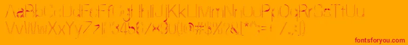 フォント60sstripe – オレンジの背景に赤い文字