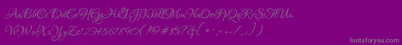 LoversquarrelRegular Font – Gray Fonts on Purple Background