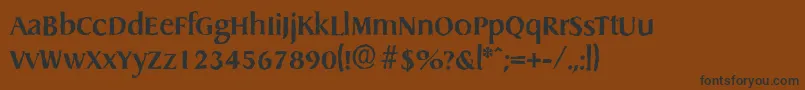 DragonantiqueBold Font – Black Fonts on Brown Background