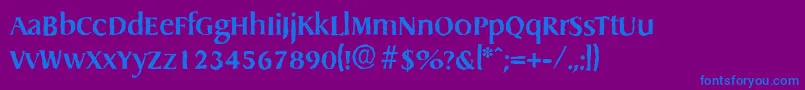 DragonantiqueBold Font – Blue Fonts on Purple Background