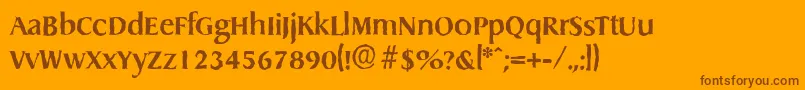 DragonantiqueBold Font – Brown Fonts on Orange Background