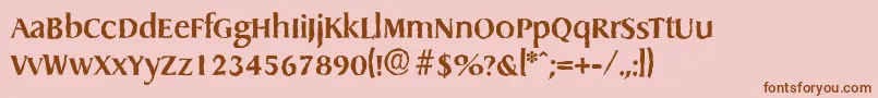 DragonantiqueBold Font – Brown Fonts on Pink Background