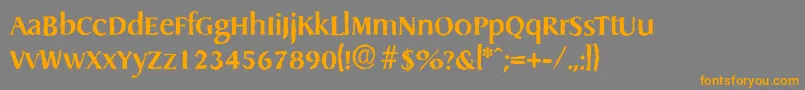DragonantiqueBold Font – Orange Fonts on Gray Background