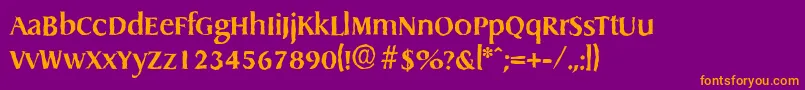 DragonantiqueBold Font – Orange Fonts on Purple Background