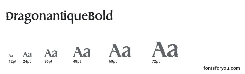 DragonantiqueBold Font Sizes