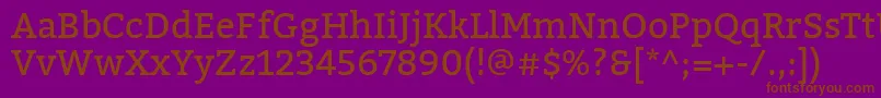 Шрифт BitterRegular – коричневые шрифты на фиолетовом фоне
