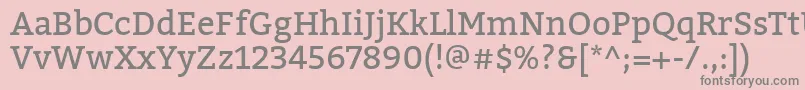 BitterRegular Font – Gray Fonts on Pink Background