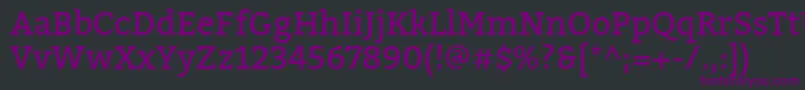フォントBitterRegular – 黒い背景に紫のフォント