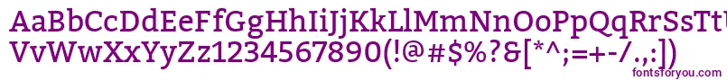 BitterRegular Font – Purple Fonts on White Background