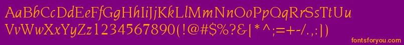 ItcNovareseLtBookItalic Font – Orange Fonts on Purple Background