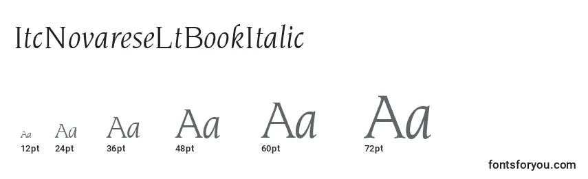 ItcNovareseLtBookItalic Font Sizes