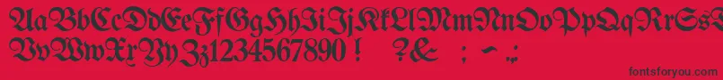 ProclamateLight Font – Black Fonts on Red Background