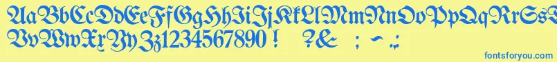 More about ProclamateLight Font ProclamateLight Font – Blue Fonts on Yellow Background