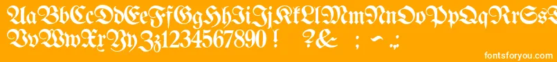 ProclamateLight Font – White Fonts on Orange Background