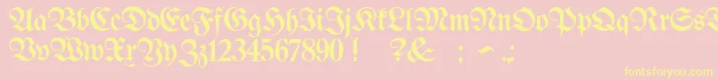 En savoir plus sur la police ProclamateLight Police ProclamateLight – polices jaunes sur fond rose