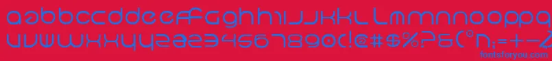 Neov2 Font – Blue Fonts on Red Background
