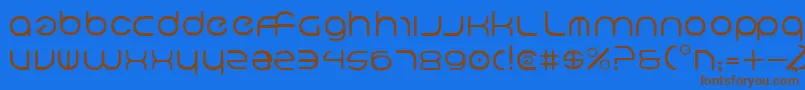 Neov2 Font – Brown Fonts on Blue Background