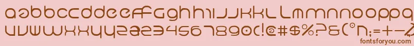 Neov2-Schriftart – Braune Schriften auf rosa Hintergrund