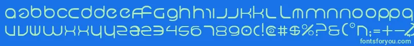 Neov2 Font – Green Fonts on Blue Background