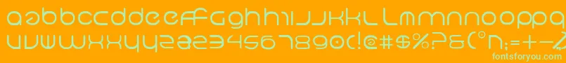 Neov2 Font – Green Fonts on Orange Background