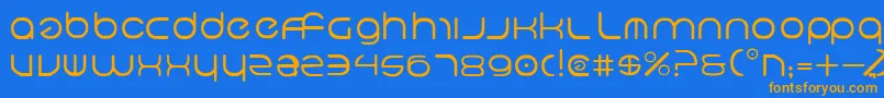 Neov2 Font – Orange Fonts on Blue Background