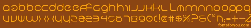 Neov2 Font – Orange Fonts on Brown Background
