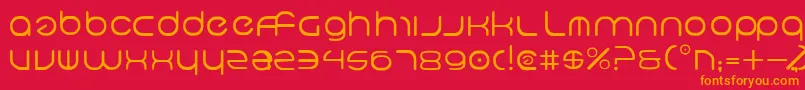 Neov2 Font – Orange Fonts on Red Background