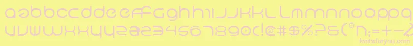 Czcionka Neov2 – różowe czcionki na żółtym tle