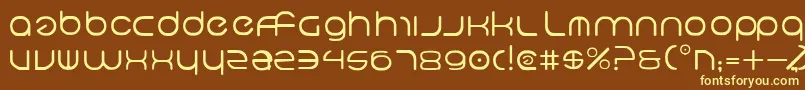 フォントNeov2 – 黄色のフォント、茶色の背景