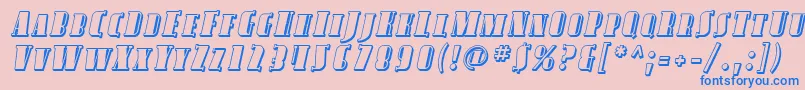 AvondaleScShadedItalicフォントについての詳細 フォントAvondaleScShadedItalic – ピンクの背景に青い文字