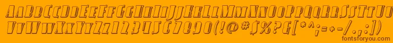 AvondaleScShadedItalic Font – Brown Fonts on Orange Background