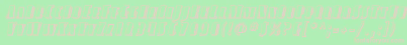 AvondaleScShadedItalic Font – Pink Fonts on Green Background