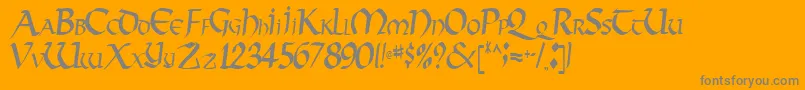 VectorRegular Font – Gray Fonts on Orange Background