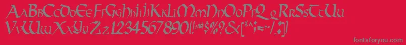 VectorRegular Font – Gray Fonts on Red Background
