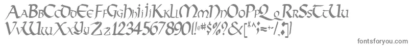 VectorRegular-fontti – harmaat kirjasimet valkoisella taustalla