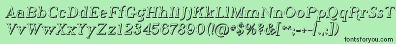 Phosh Font – Black Fonts on Green Background