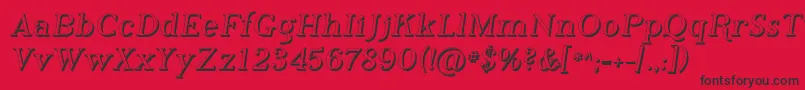 Phosh Font – Black Fonts on Red Background