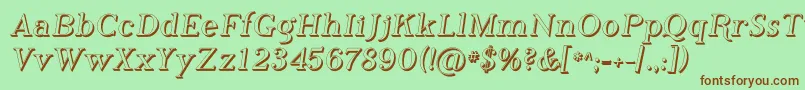 Phosh Font – Brown Fonts on Green Background