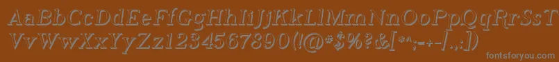 フォントPhosh – 茶色の背景に灰色の文字