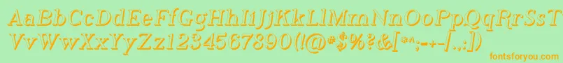 More about Phosh Font Phosh Font – Orange Fonts on Green Background