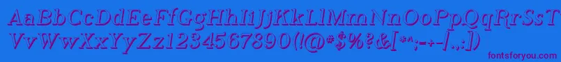 Phosh Font – Purple Fonts on Blue Background