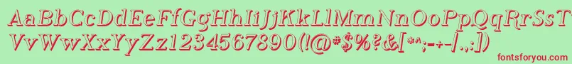 Phosh Font – Red Fonts on Green Background