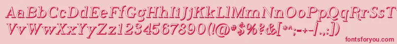 Phosh Font – Red Fonts on Pink Background