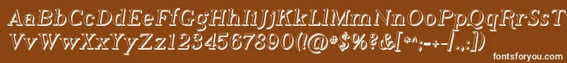 フォントPhosh – 茶色の背景に白い文字