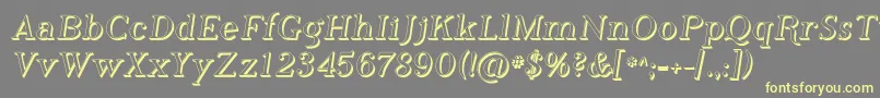 Phosh Font – Yellow Fonts on Gray Background