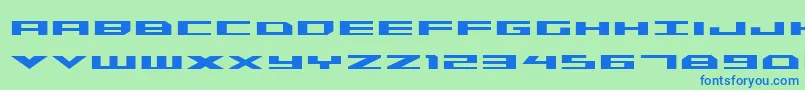 Triremebold Font – Blue Fonts on Green Background