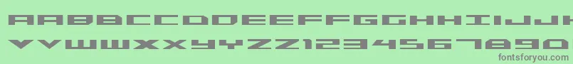 フォントTriremebold – 緑の背景に灰色の文字