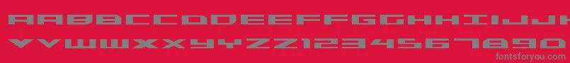 Triremebold Font – Gray Fonts on Red Background